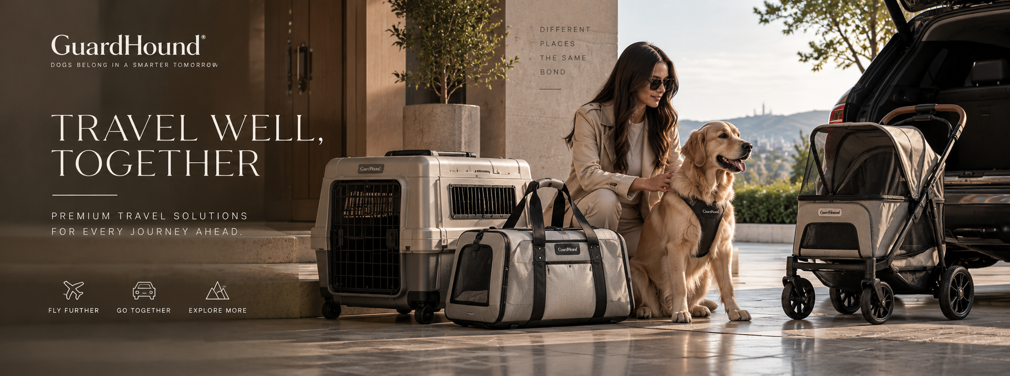 Publicité de marque GuardHound · Sorties et transport