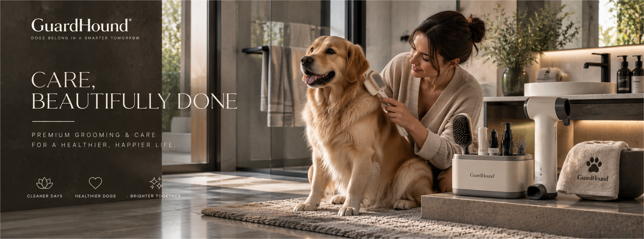 Publicité de marque GuardHound · Toilettage et soins du chien