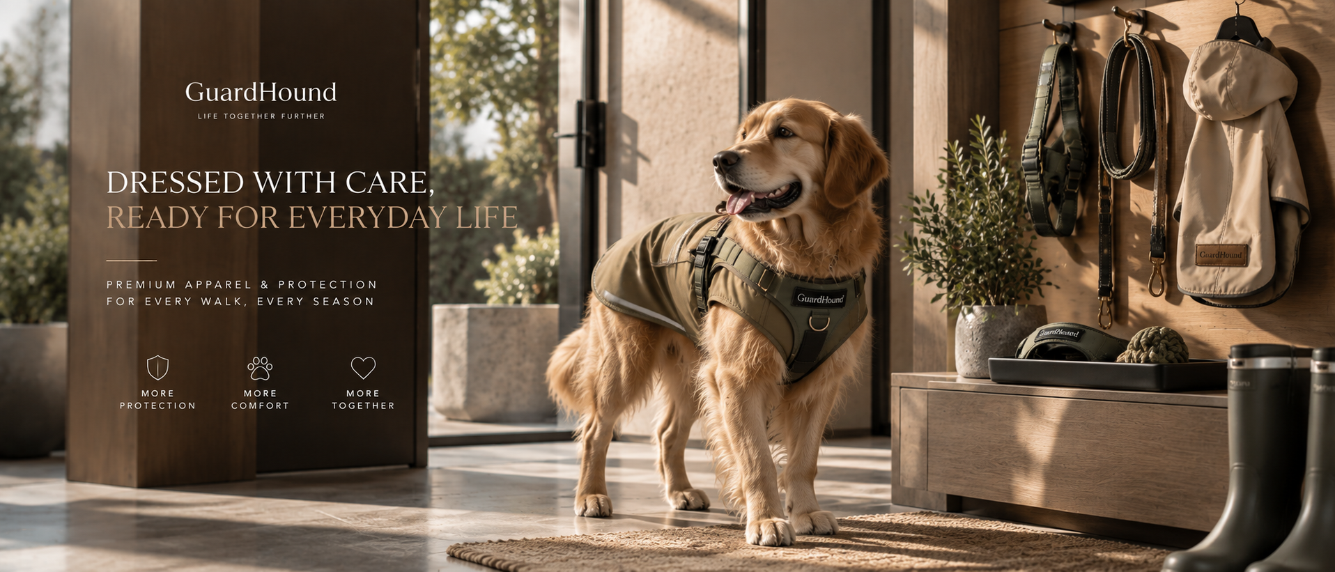 Publicité de marque GuardHound · Vêtements et protection