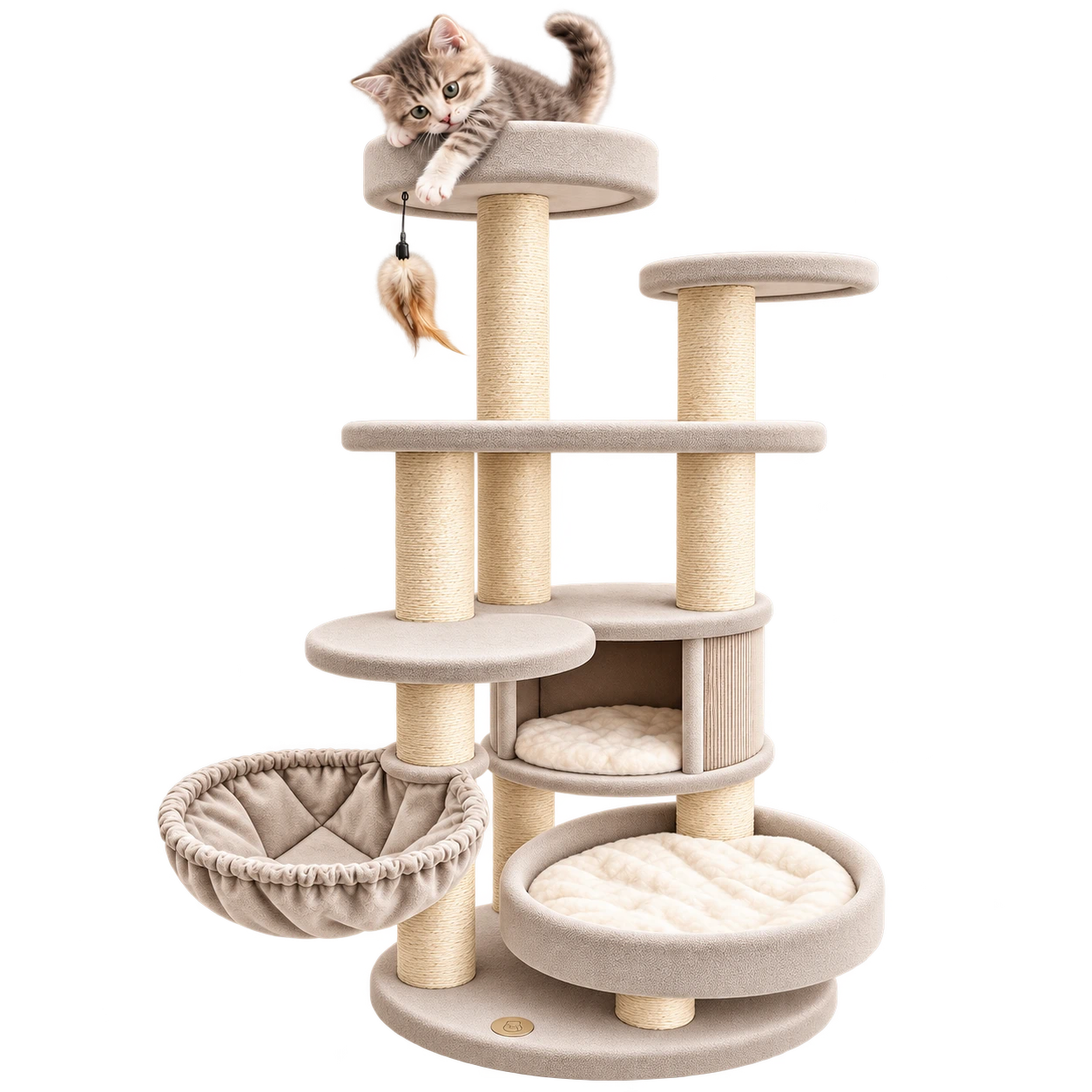 CAT ESSENTIALS Articles du quotidien pour chat · Arbre à chat en forme de bouton de fleur